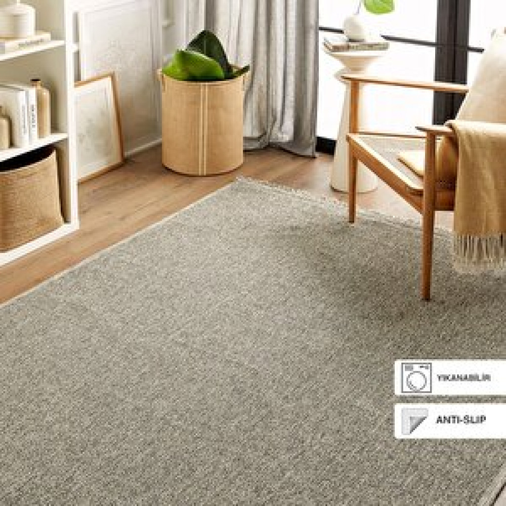 Ocean Home Textile Yıkanabilir Saçaklı Buklet Gri Renk Halı Kilim 120 X 180 Cm Kilim Fiyatı