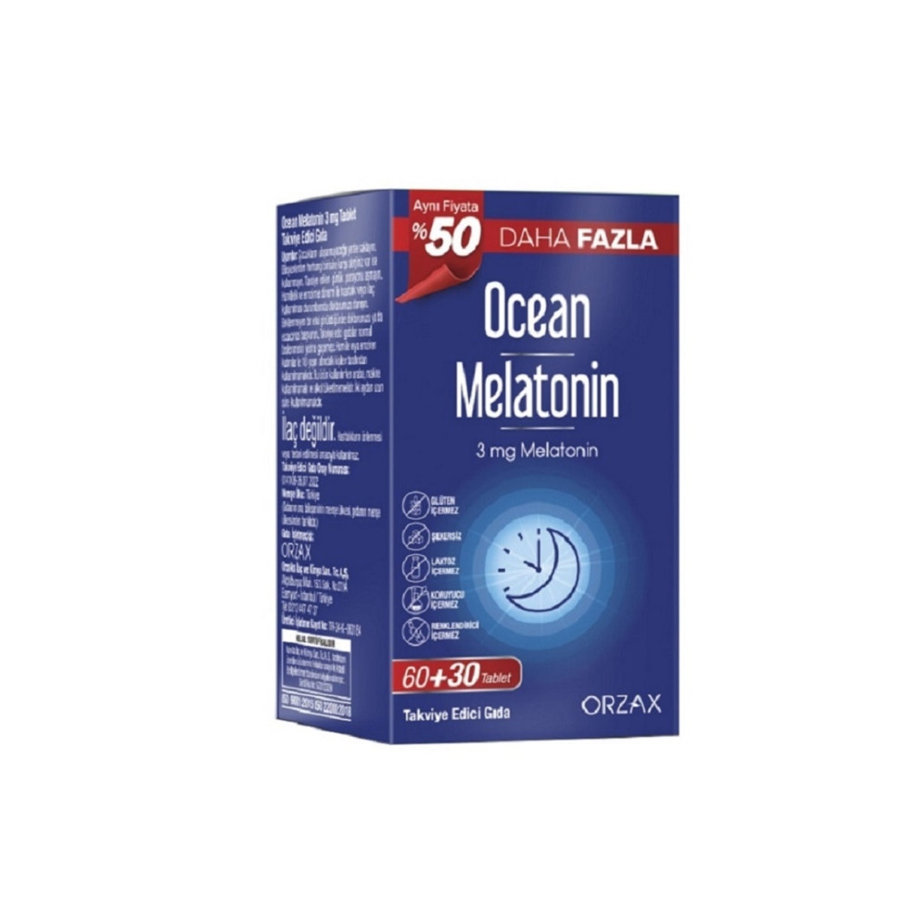 Ocean Melatonin 3 Mg 90 Tablet Sağlık Fiyatı