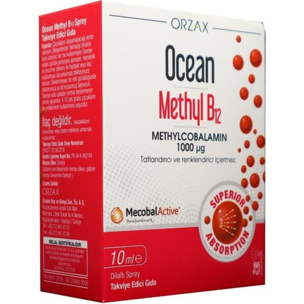 Ocean Methyl B12 10 ml Sprey Amino Asit Fiyatı