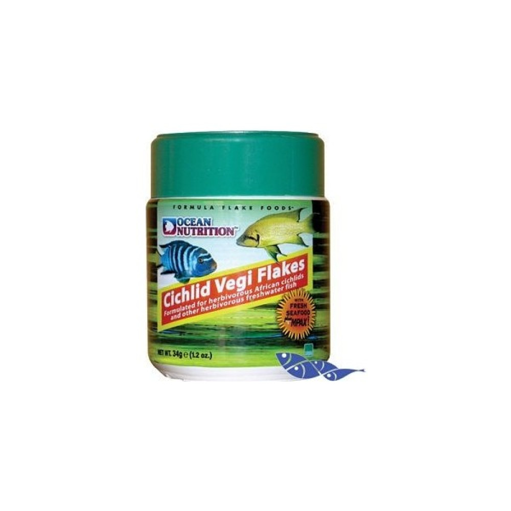 Ocean Nutrition Cichlid Vegi Flakes 34Gr. Oto Boyaları Fiyatı