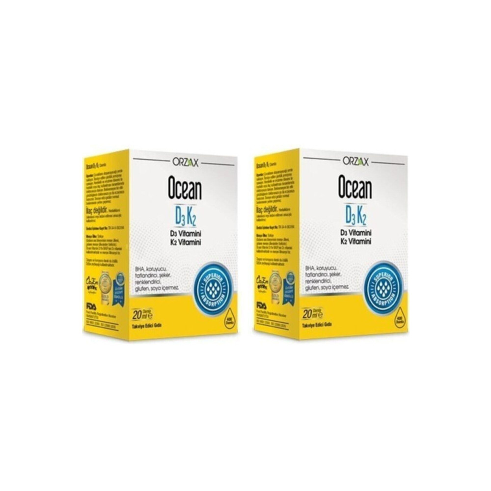 Ocean Ocean Vitamin D3k2 Damla 20 ml 2li Paket Sağlık / Diyet Fiyatı