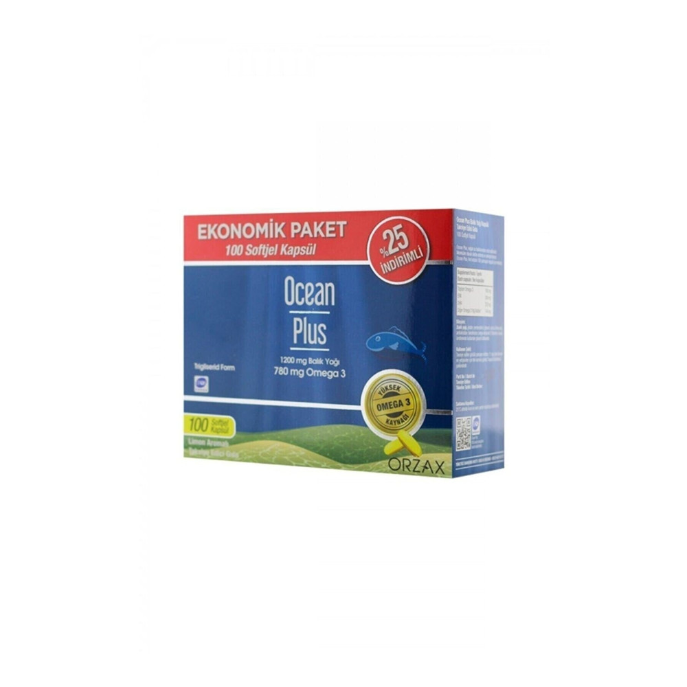 Ocean Plus Omega 3 1200 Mg 100 Kapsül | Ekonomik Paket Balık Yağı / Omega 3 - 6 - 9 Fiyatı