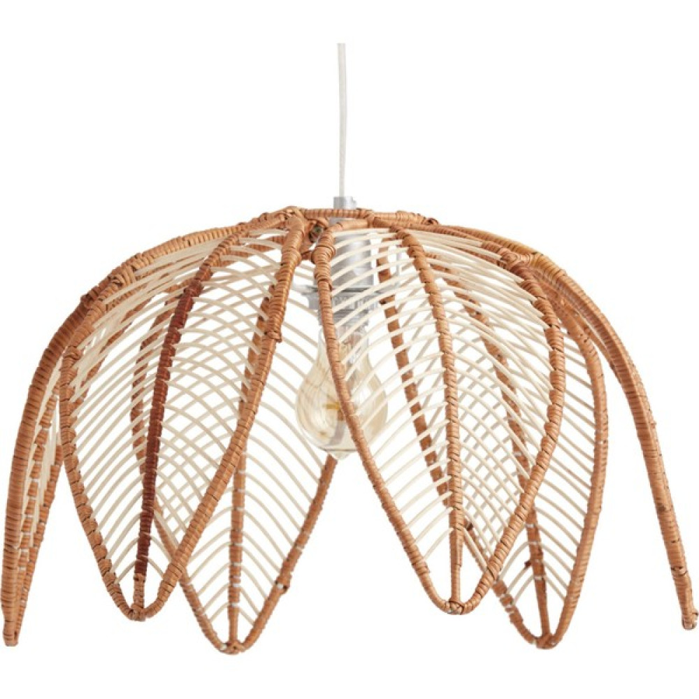 Ocean Point Doğal Rattan Tropikal Çiçek Avize 40x20CM - Bej - 1'li Avize Fiyatı