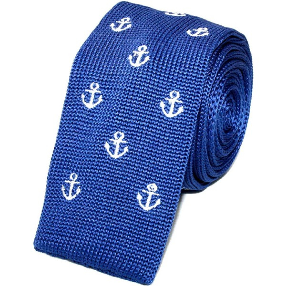Ocean Pole Örgü Kravat Çapa Lacivert Kravat Fiyatı