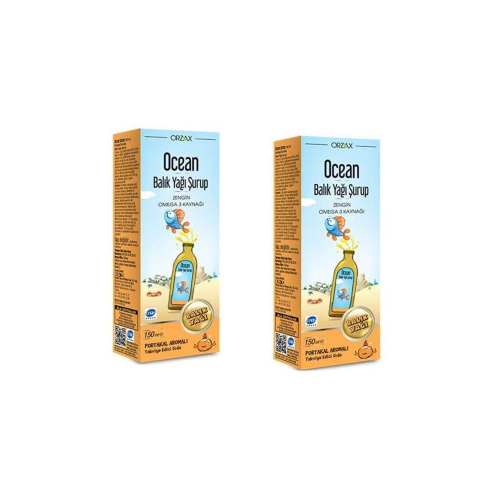 Ocean Portakallı Balık Yağı Şurubu 150 ml 2 Adet Balık Yağı / Omega 3 - 6 - 9 Fiyatı