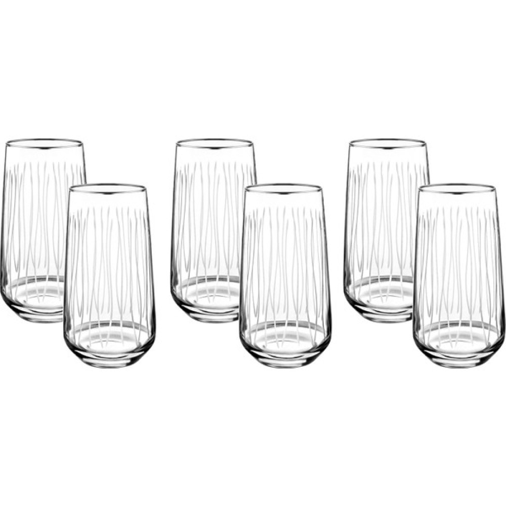 Öcl Kristal 6'lı Su Bardağı - 470 Ml, Cam, Gümüş - 6 Adet - 470 ml Fincan / Bardak / Kahve Takımı Fiyatı