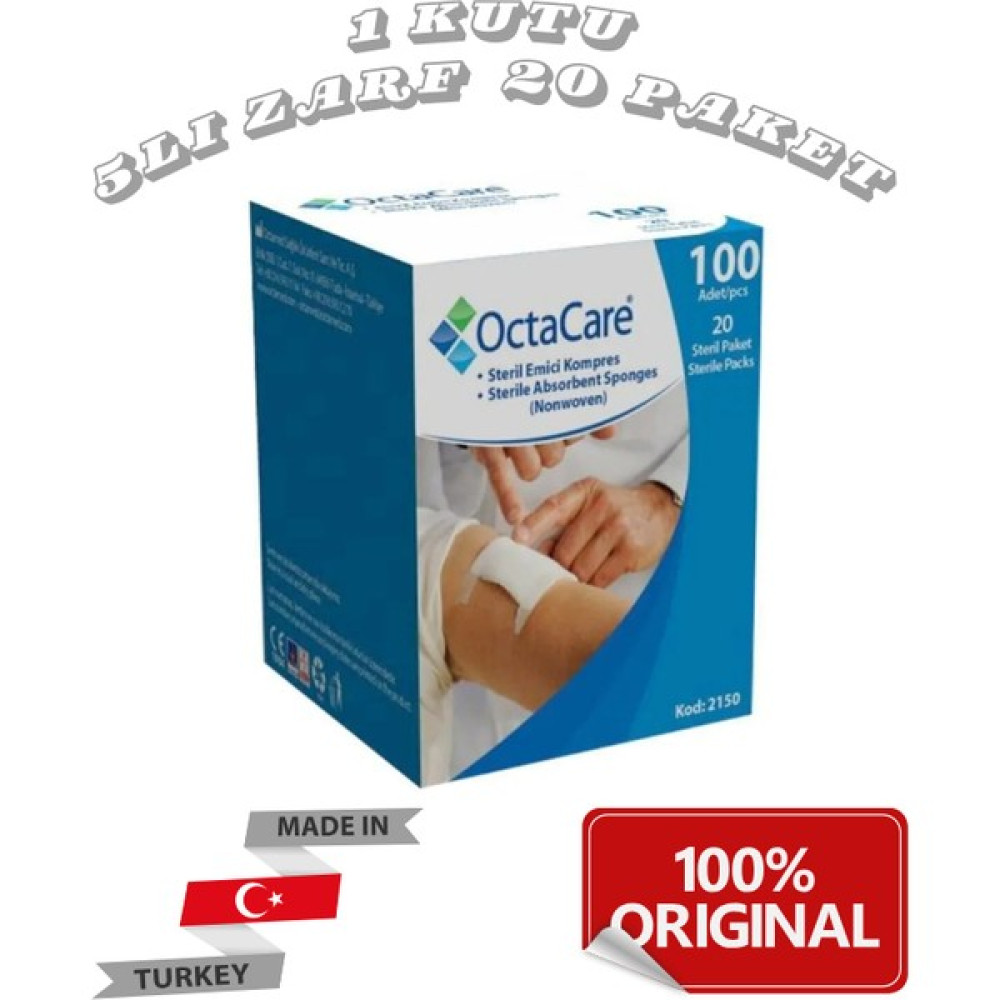 Octacare Steril Emici Kompres Gazlı Bez 7,5x7,5cm 100 Adet - 100adet Oto Boyaları Fiyatı