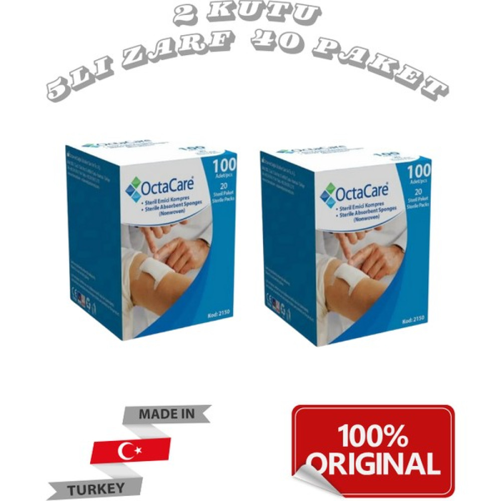 Octacare Steril Emici Kompres Gazlı Bez 7,5x7,5cm 100 Adet - 200adet Oto Boyaları Fiyatı