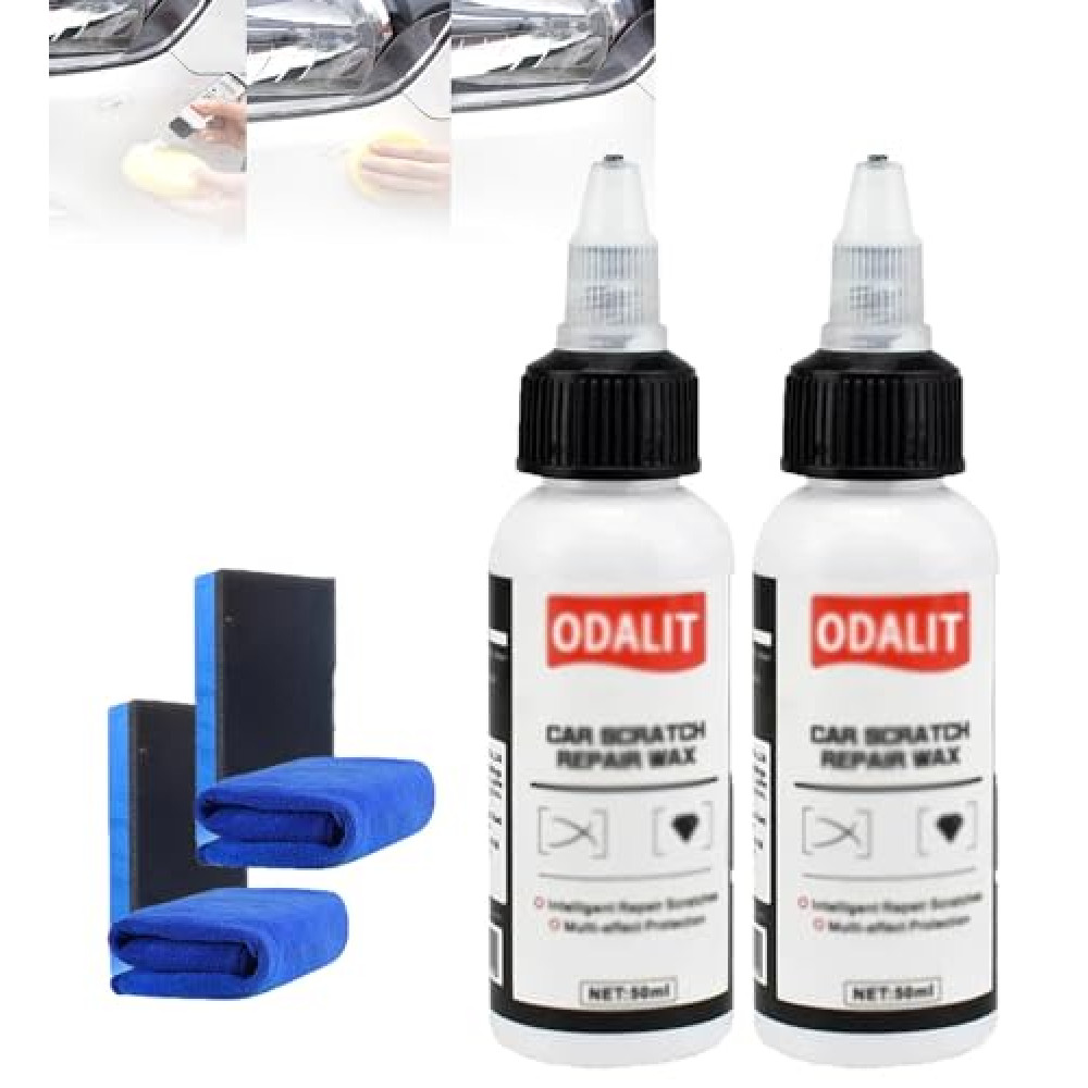 Odalit Car Scratch Repair Wax, Odalit Paint Restorer, Car Paint Scratch Repair, V-Vaxy Paint Restorer - Car Scratch Remover, Multi-Effect Protection for All Vehicles-2Pcs