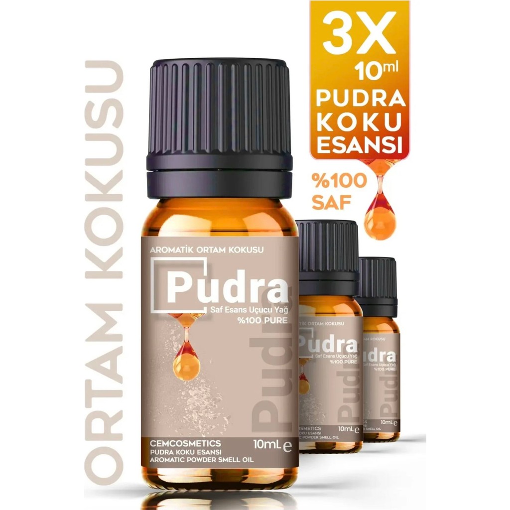 Odası Ortam Kokusu %100 Saf & Doğal 3'lü Set 3X10ML Aromatik Esansiyel Uçucu Yağ Seti - 3 adet pudra Diğer Fiyatı