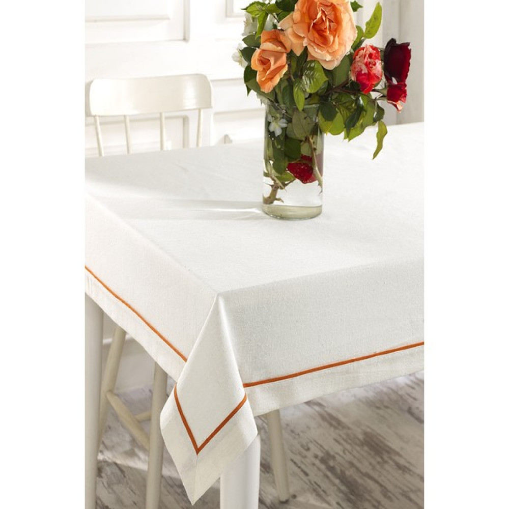 Ödel Home Keten Biyeli Masa Örtüsü - 140 x 180 cm - Naturel Masa Örtüsü Fiyatı