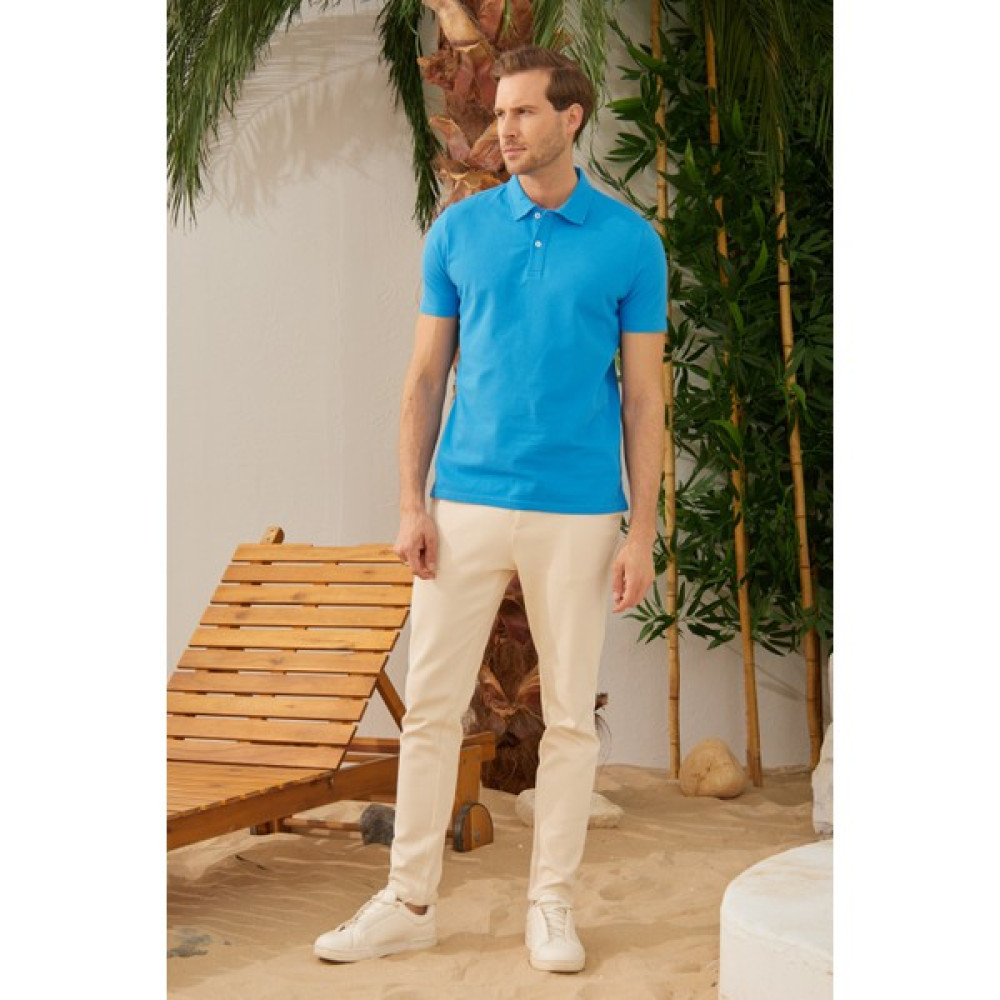 Odelon Erkek Basic Polo Yaka Tişört (Regular Fit) Turkuaz Erkek T-shirt Fiyatı
