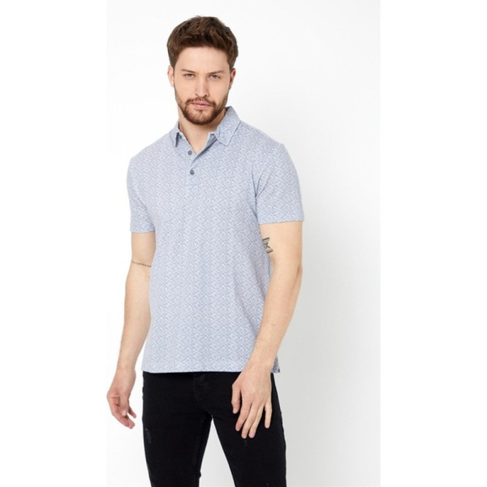 Odelon Erkek Polo Yaka Desenli Tişört Gri Erkek T-shirt Fiyatı