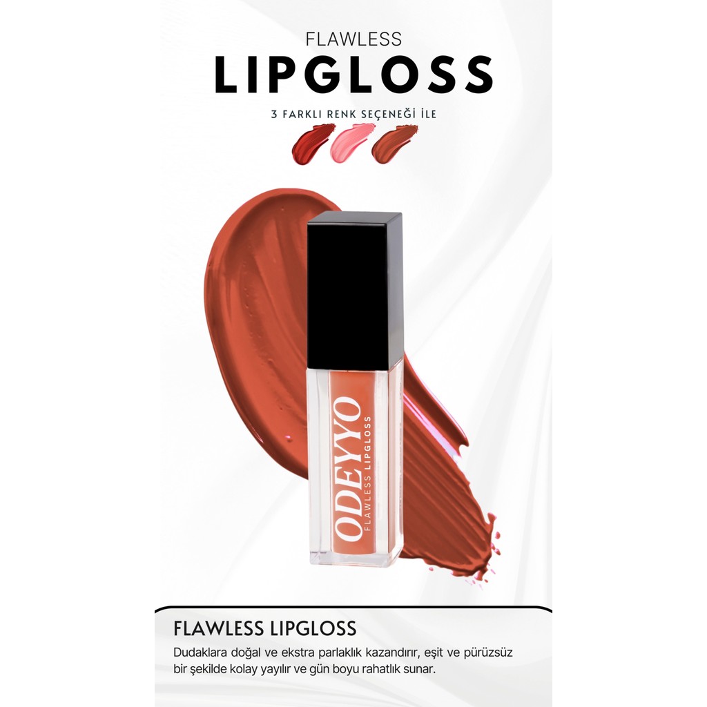 Odeyyo Flawless Lip Gloss – Moscow Nude, Doğal Parlaklık, Yapışkanlık Yapmaz, Nefes Alan Formül - Nude Diğer Fiyatı