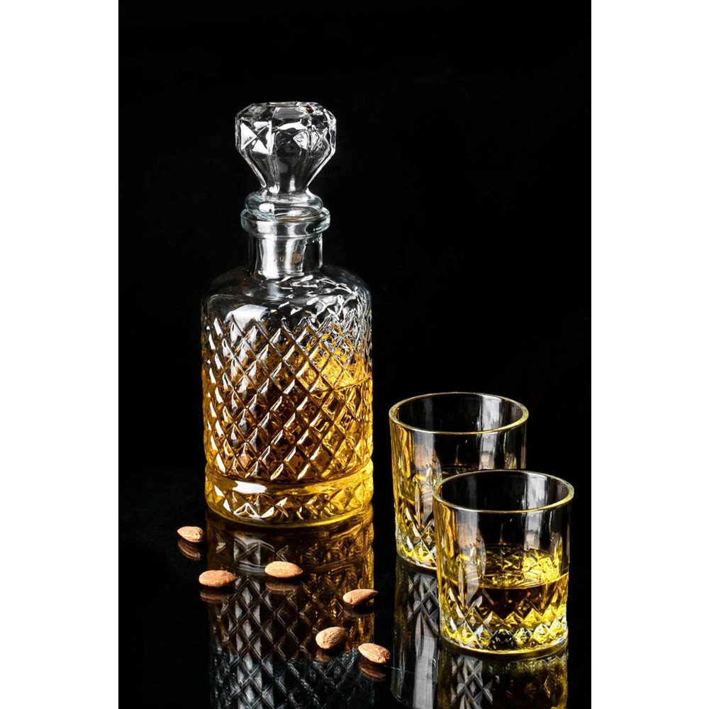 ODİ HOME Cam Karaf Sürahi Ve 2li 300 ml Bardak Seti Su Meşrubat Viski Şişesi 1200 ml Sürahi Fiyatı