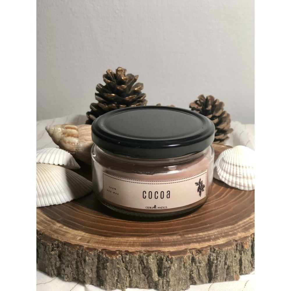 Odilia Kakao Esanslı Aromaterapi Kavanoz Mum - Kahverengi - 1 Adet Dekoratif Mum Fiyatı
