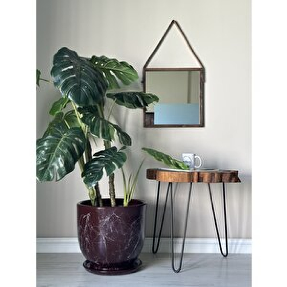 Odka Klasik Saksı Mia Tabaklı 38 Cm X 40 Cm Bordo Mermer Desenli Bordo Mermer Desenli Saksı ve Aksesuarları Fiyatı