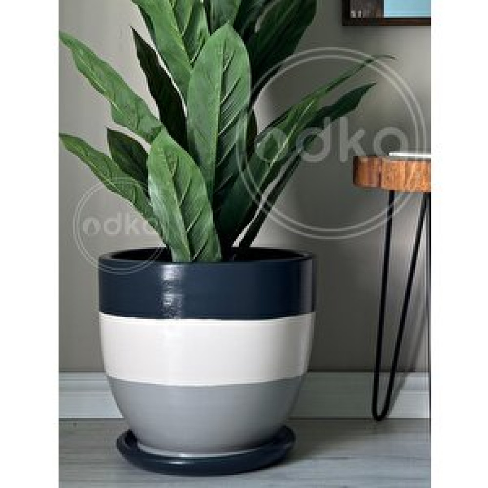 Odka Klasik Saksı Tabaklı 23 Cm X 25 Cm Antrasit-ekru-granit Antrasit Ekru Granit Saksı ve Aksesuarları Fiyatı