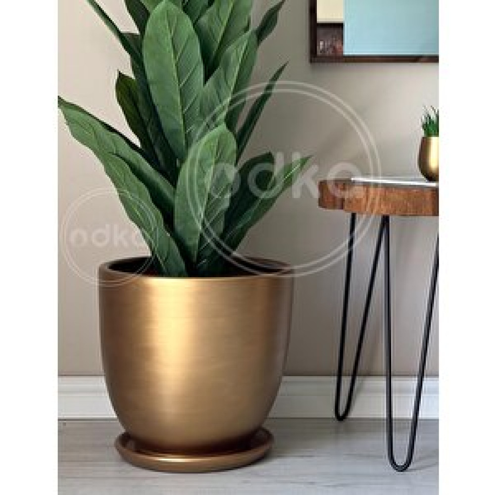 Odka Klasik Saksı Tabaklı 23 Cm X 25 Cm Gold Gold Saksı ve Aksesuarları Fiyatı