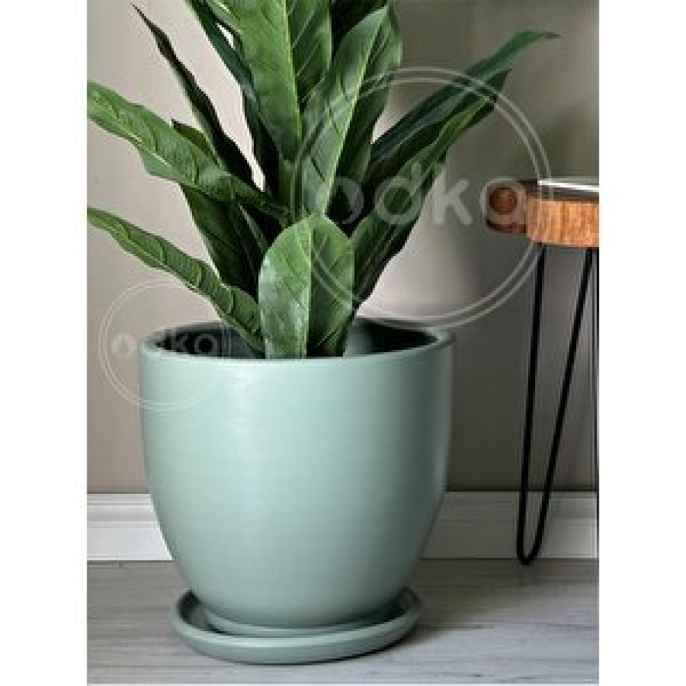 Odka Klasik Saksı Tabaklı 23 Cm X 25 Cm Mi̇nt Yeşi̇li̇ Mint Yeşili Saksı ve Aksesuarları Fiyatı