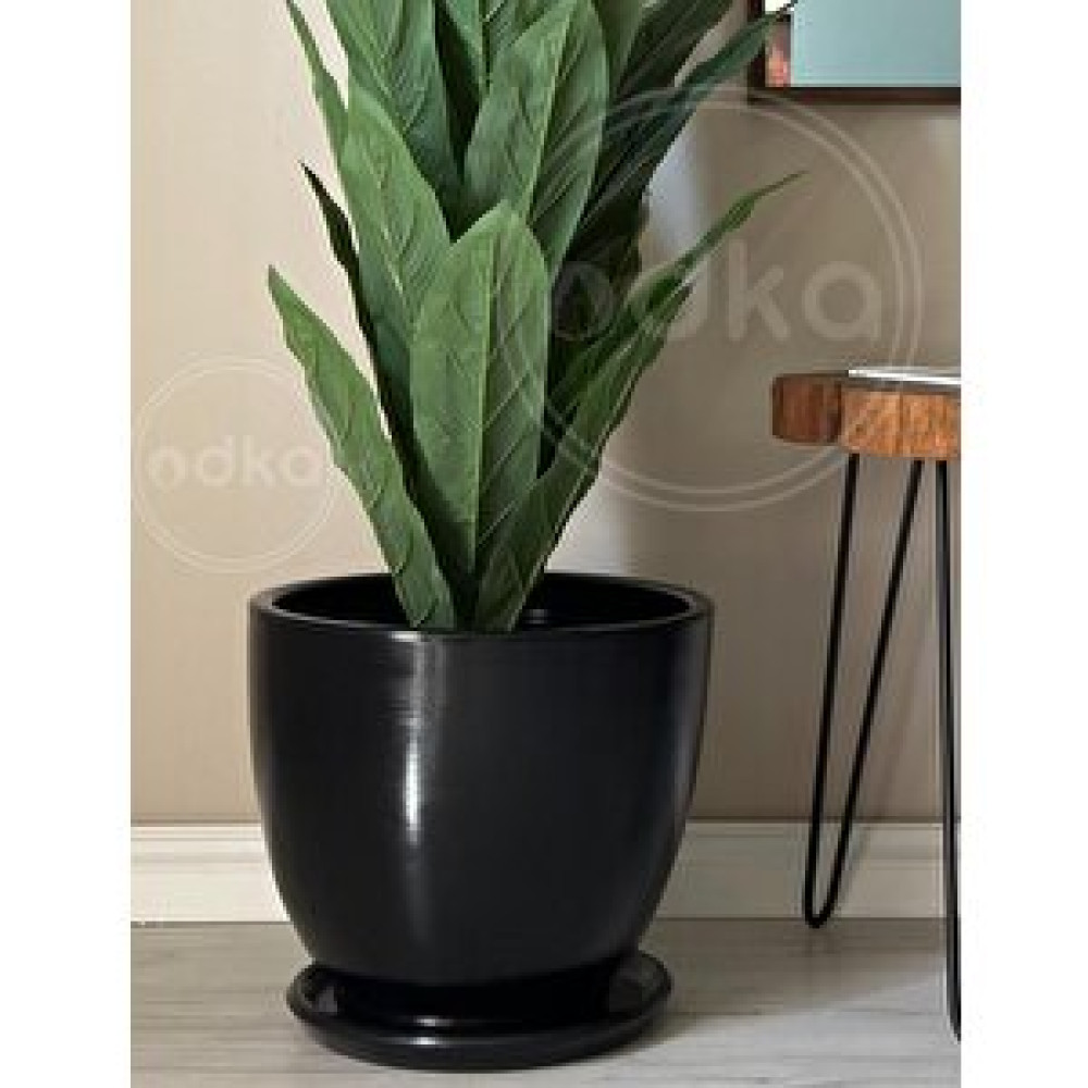 Odka Klasik Saksı Tabaklı 23 Cm X 25 Cm Si̇yah Siyah Saksı ve Aksesuarları Fiyatı