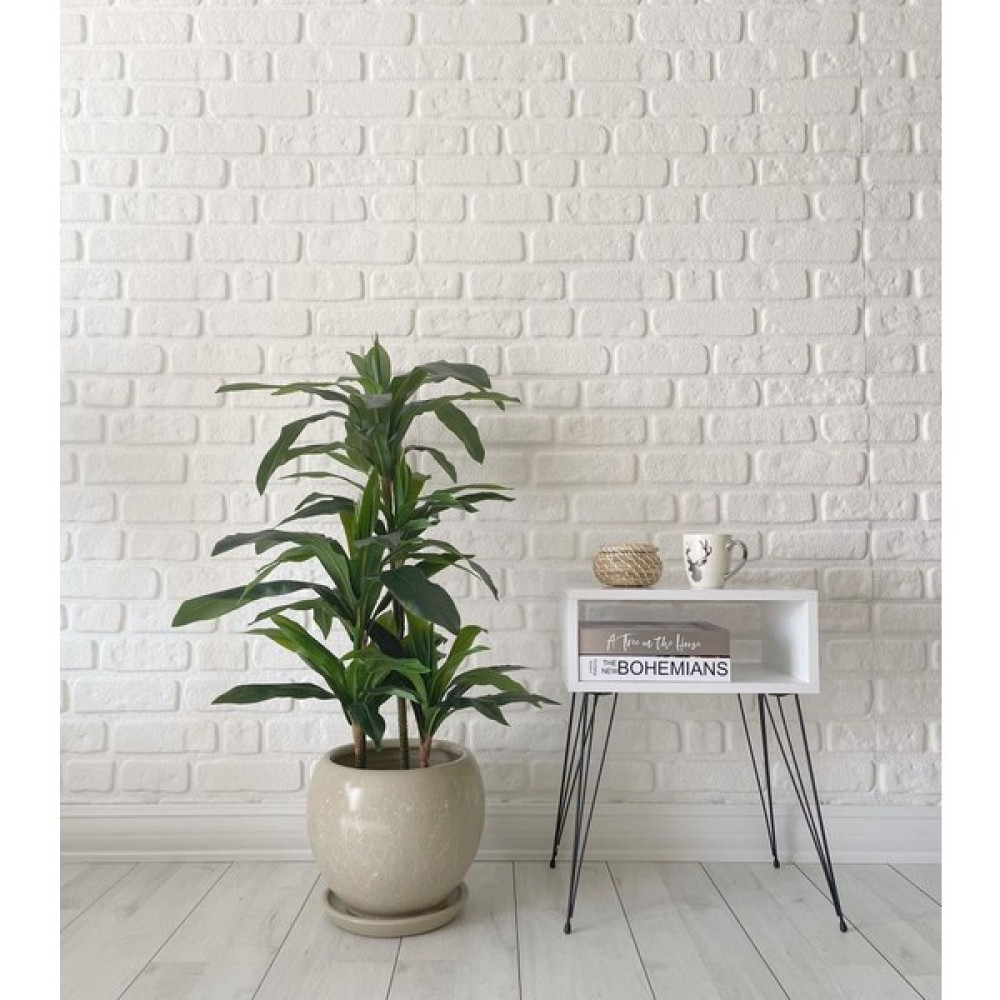 Odka Küre Saksı Tabaklı 27 cm Mia Seri Taş Mermer Desenli Saksı ve Aksesuarları Fiyatı