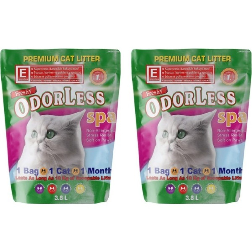 ODORLESS EKSTRA Kedi Kumu 2 Aylık Ekonomik Set (2 adet 3,8 L paket) Evcil Hayvan Ürünleri Fiyatı
