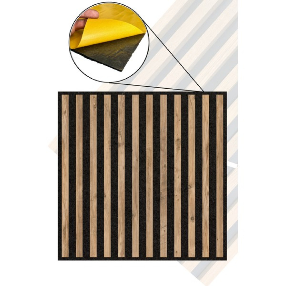Odta 60X60CM Mdf (8mm) Akustik Ahşap Duvar Paneli, Atlantik Çam Rengi, Yalıtım Destekli Duvar Çıtası - 60 x 60 Ofis Mobilya Aksesuarları Fiyatı