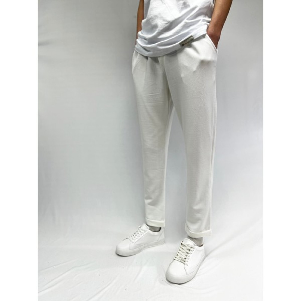 Off Beat Erkek Beli Lastikli Duble Paça Krep Kumaş Jogger Pantolon Erkek Pantolon Fiyatı