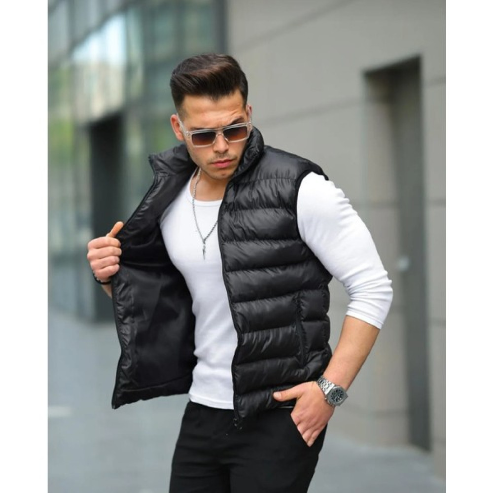 Off Beat Unisex Siyah Elyaf Dolgulu Şişme Yelek Erkek Yelek Fiyatı