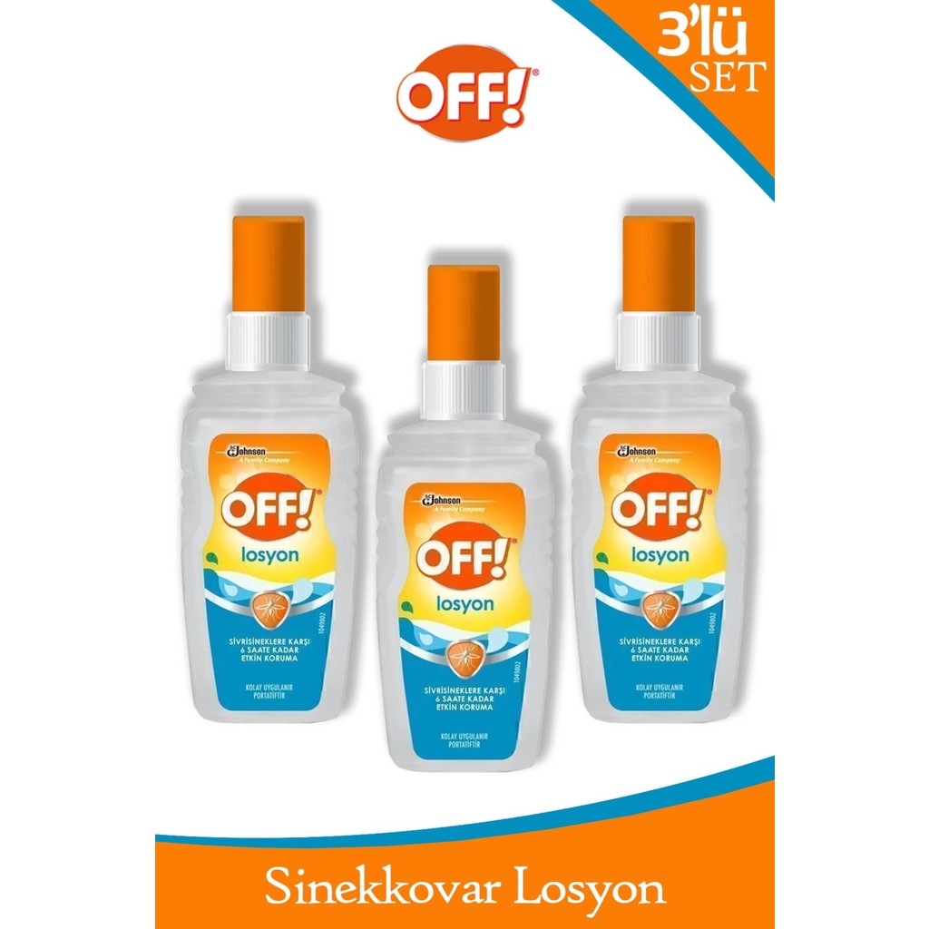 Off! Sinekkovar Losyon 100 ml x 3 Adet Diğer Fiyatı