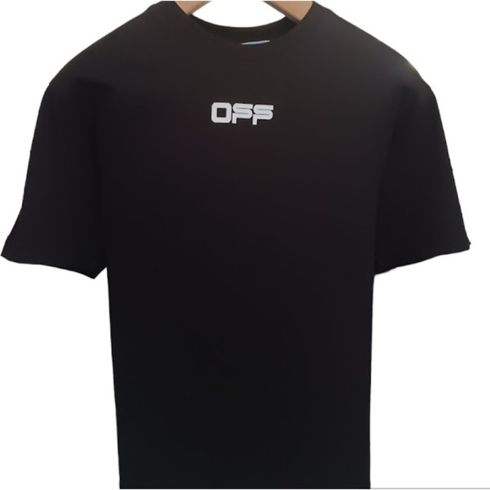 Off-White Bisiklet Yaka Sırt Baskılı T-Shirt Erkek T-shirt Fiyatı