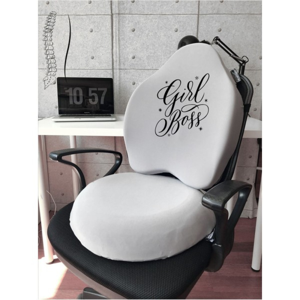 Officekup Visco Gamer Oyuncu Bel Yastığı ve Yuvarlak Oturma Minderi 2'li Set Gri Girl Boss Oto Boyaları Fiyatı