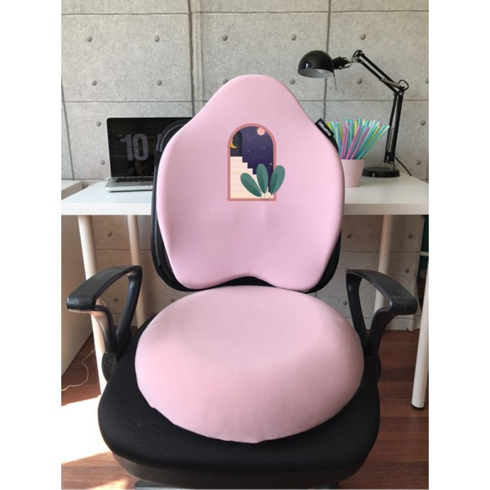 Officekup Visco Gamer Oyuncu Bel Yastığı ve Yuvarlak Oturma Minderi 2'li Set Pembe Oto Boyaları Fiyatı