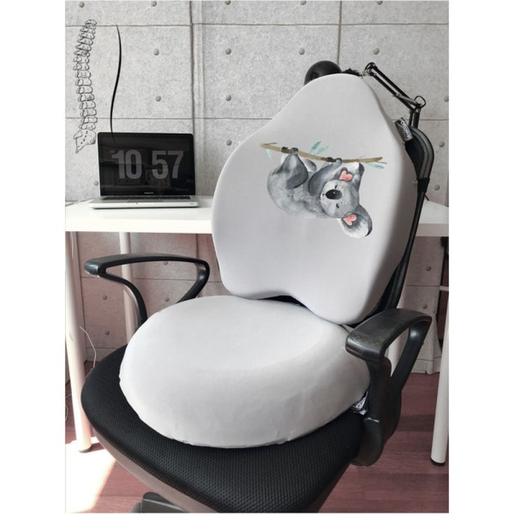 Officekup X-Large Visco Gamer Oyuncu Bel Yastığı ve Visco Yuvarlak Oturma Minderi 2'li Set Gri Koala Oto Boyaları Fiyatı