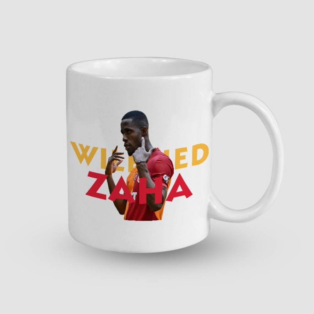 Offo Galatasaray Wilfried Zaha Kaplama Tasarımlı Beyaz Porselen Kupa Bardak - 300 ml Fincan / Bardak / Kahve Takımı Fiyatı