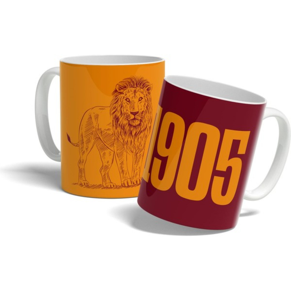 Offside Aslan 1905 Tasarımlı Baskılı Sarı-Kırmızı Kupa Bardak - 1 Adet - Kırmızı - 330 ml Oto Boyaları Fiyatı
