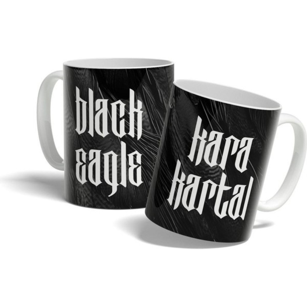 Offside Black Eagle - Kara Kartal Baskılı Kupa Bardak - 1 Adet - Siyah - 330 ml Oto Boyaları Fiyatı