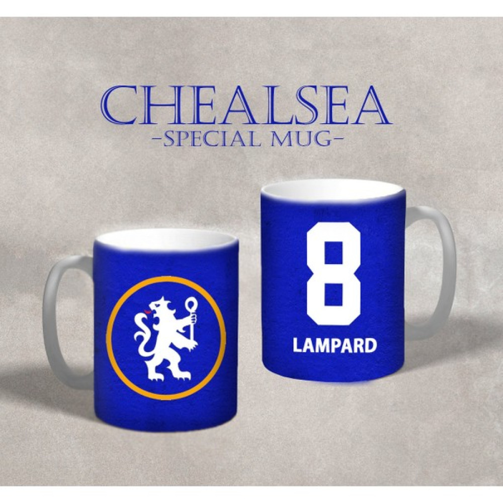 Offside Chelsea Takım (Lampard) - Futbol Özel Tasarım Kupa Bardak - 1 Adet - Naturel Beyaz - 300 ml Fincan / Bardak / Kahve Takımı Fiyatı