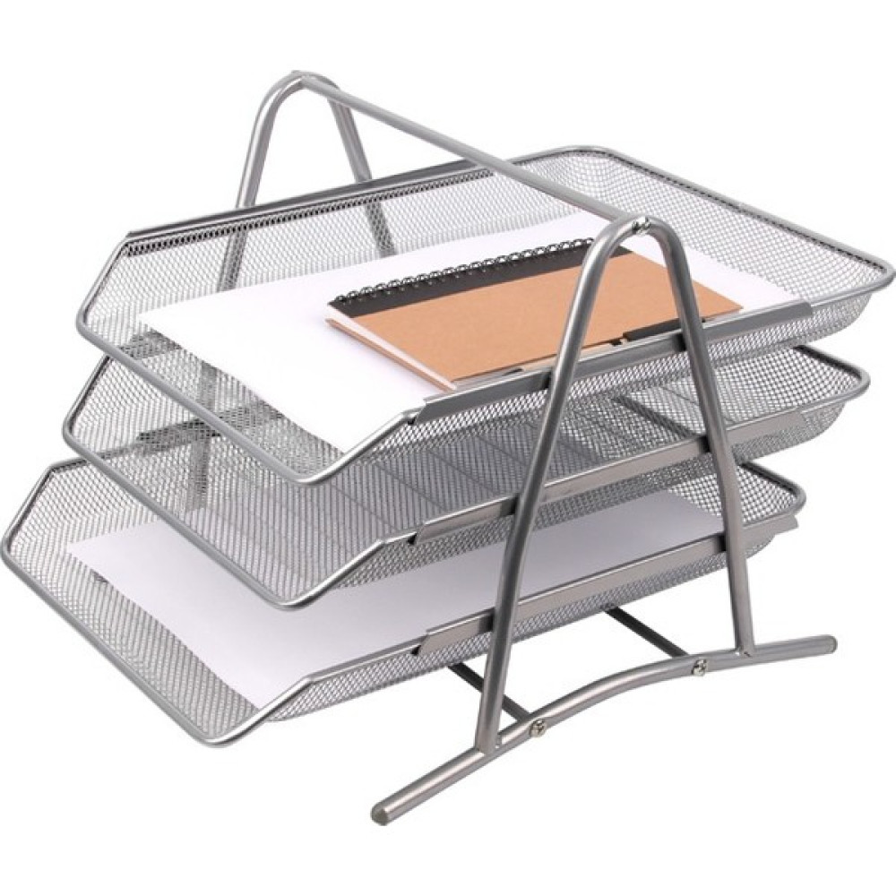 Ofica Metal 3'lü Evrak Rafı Gümüş 35x27x26,5 cm FTS-20G Evrak Dolabı Fiyatı