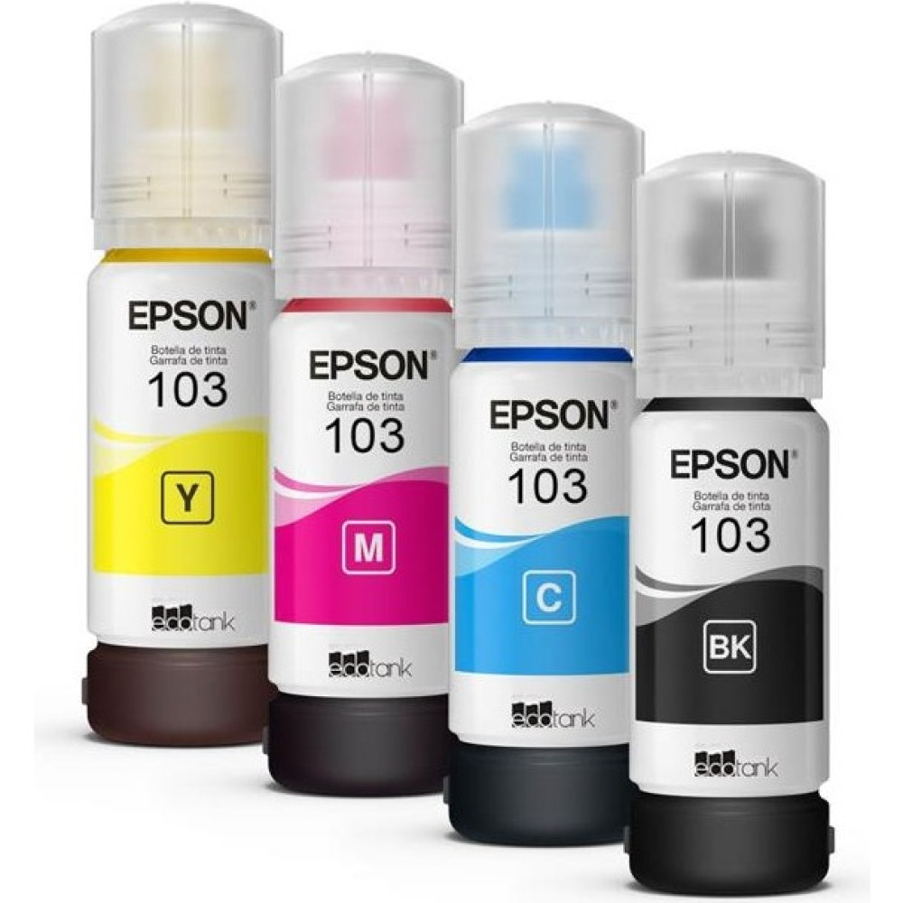 Ofisomi Epson 103 Orjinal 4 Renk Mürekkep Seti Renkli ve Siyah Standart Kapasite Uyumlu Modeller - Renkli - Siyah Muadil Kartuş Fiyatı