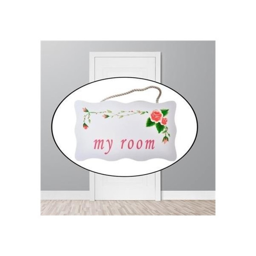 Ofüm Decotown My Room Benim Odam Dekoratif Çiçek Desenli Kapı Askısı Vestiyer Fiyatı