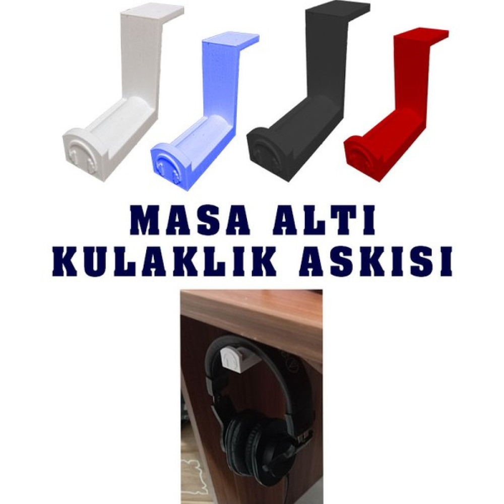 OG Bilişim Çok Amaçlı Masa Altı Kulaklık Askısı - Kulaklık Stadı - Siyah Kulaklık Aksesuarı Fiyatı