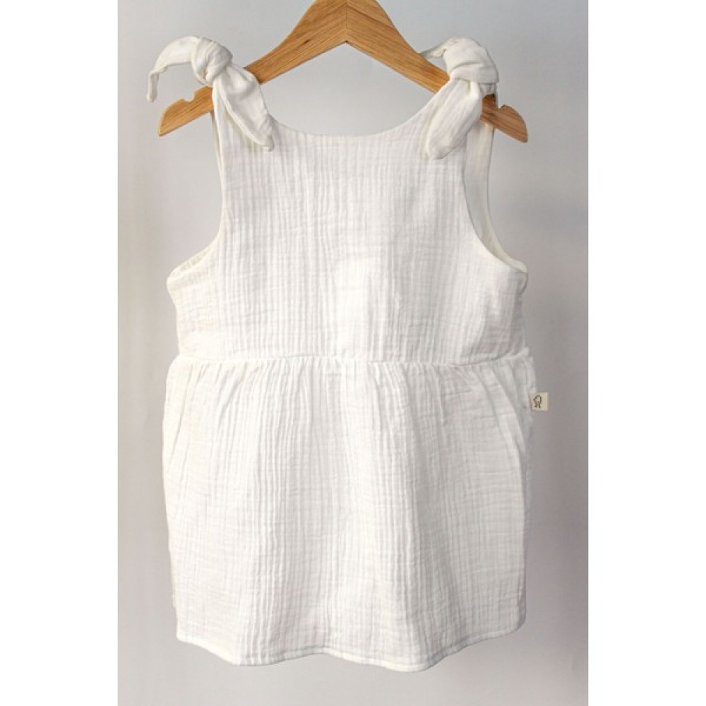 O&G Collection Kız Bebek / Çocuk %kız Bebek / Çocuk %100 Pamuklu Sırt Düğme Detaylı Müslin ELBISE100 Pamuklu Sırt Düğme Detaylı Müslin Elbise Kız Çocuk Elbise Fiyatı