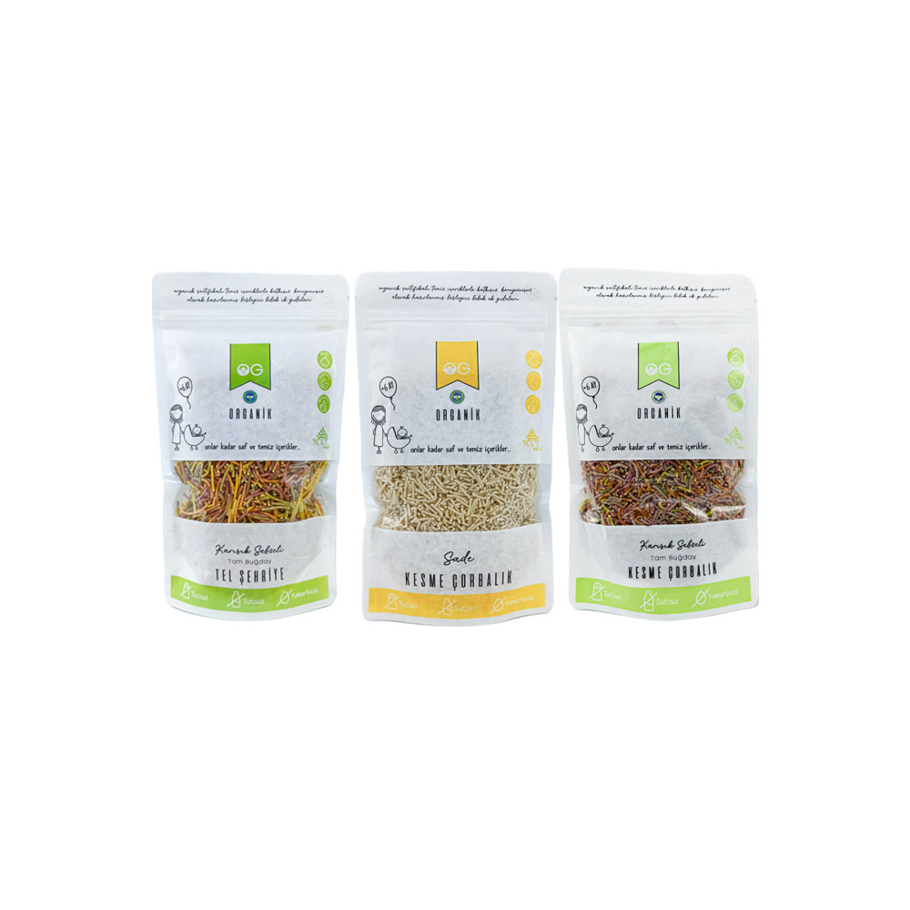 OG natural 3lü Organik Çorbalık Ve Şehriye Seti +6 Ay Bebek Mamaları Fiyatı