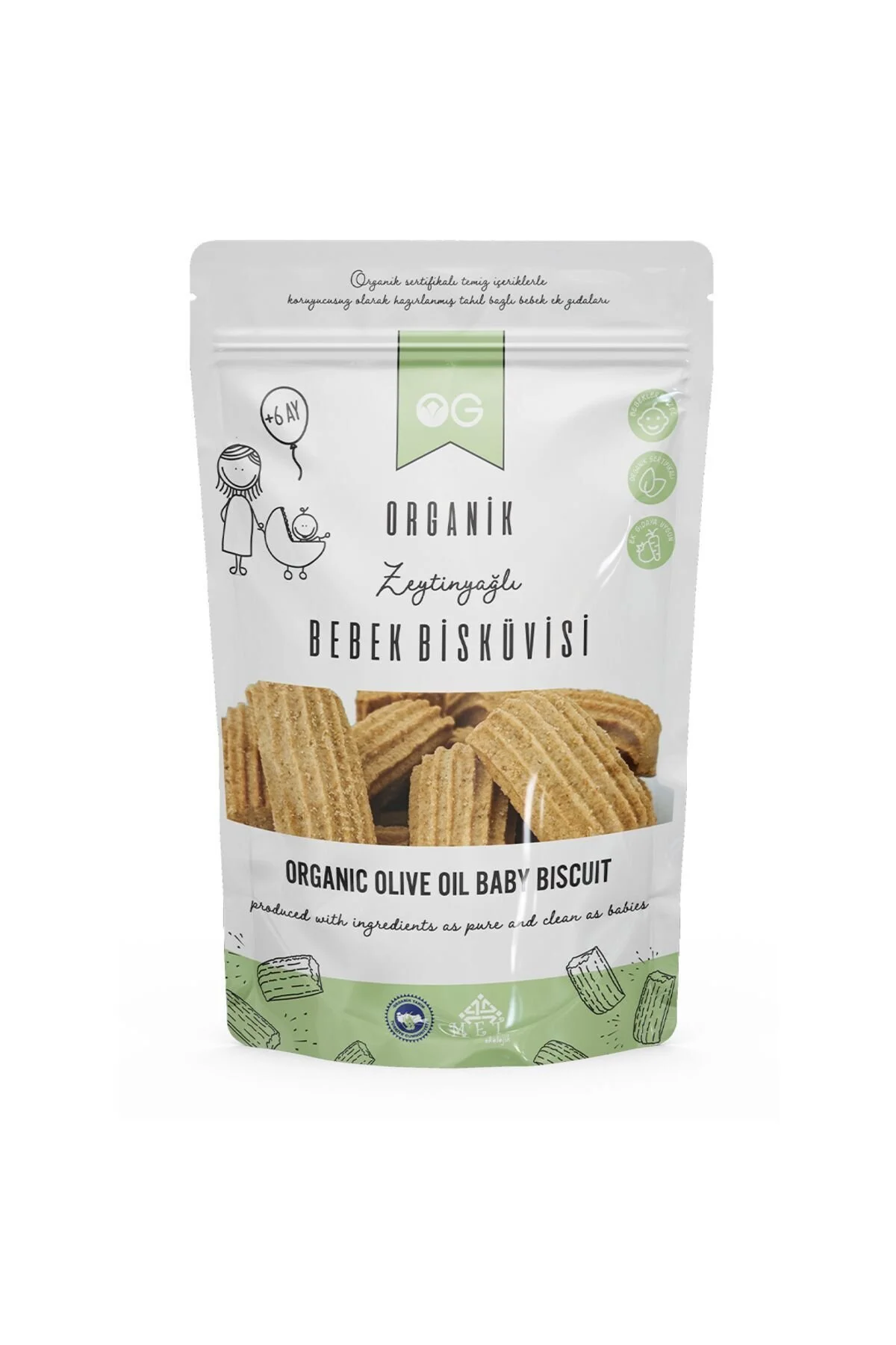 OG natural Organik Bebek Bisküvisi 300 gr 6 Ay Bisküvi ve Kek Fiyatı