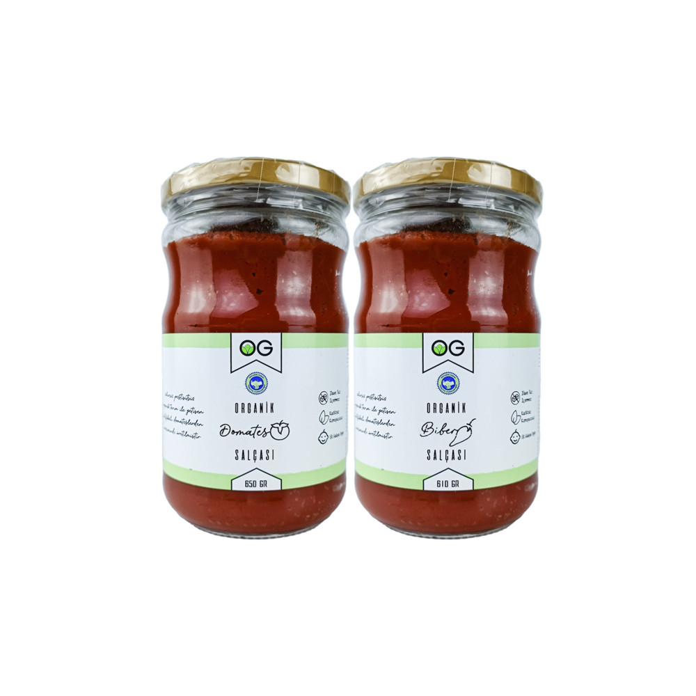 OG natural Organik Tuzsuz Domates Salçası Ve Biber Salçası Seti Bebek Mamaları Fiyatı