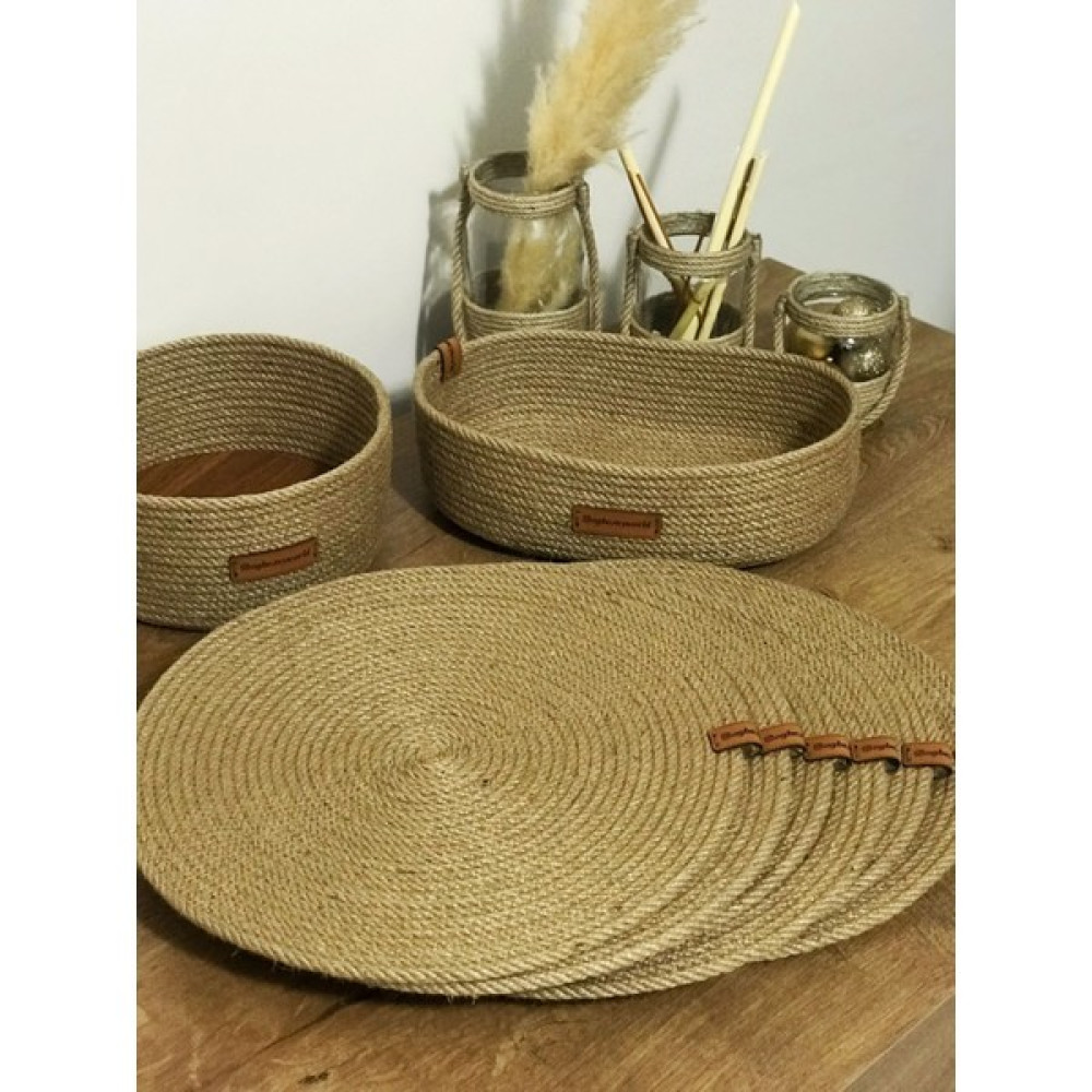Ogbe My World Amerikan Servis, Hasır Supla, Hasır Sepet, Hasır Ekmeklik, Supla Takımı - 35 x 35 cm - Bej Amerikan Servis Fiyatı