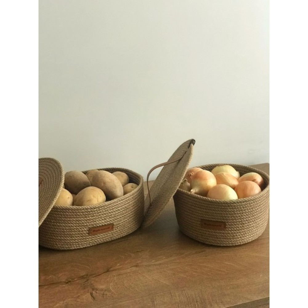 Ogbe My World Hasır Sepet, Sepet Takımı, Patates Sepeti, Soğan Sepeti, Hasır Sepet - 15 x 30 cm - Renkli Sepet Fiyatı