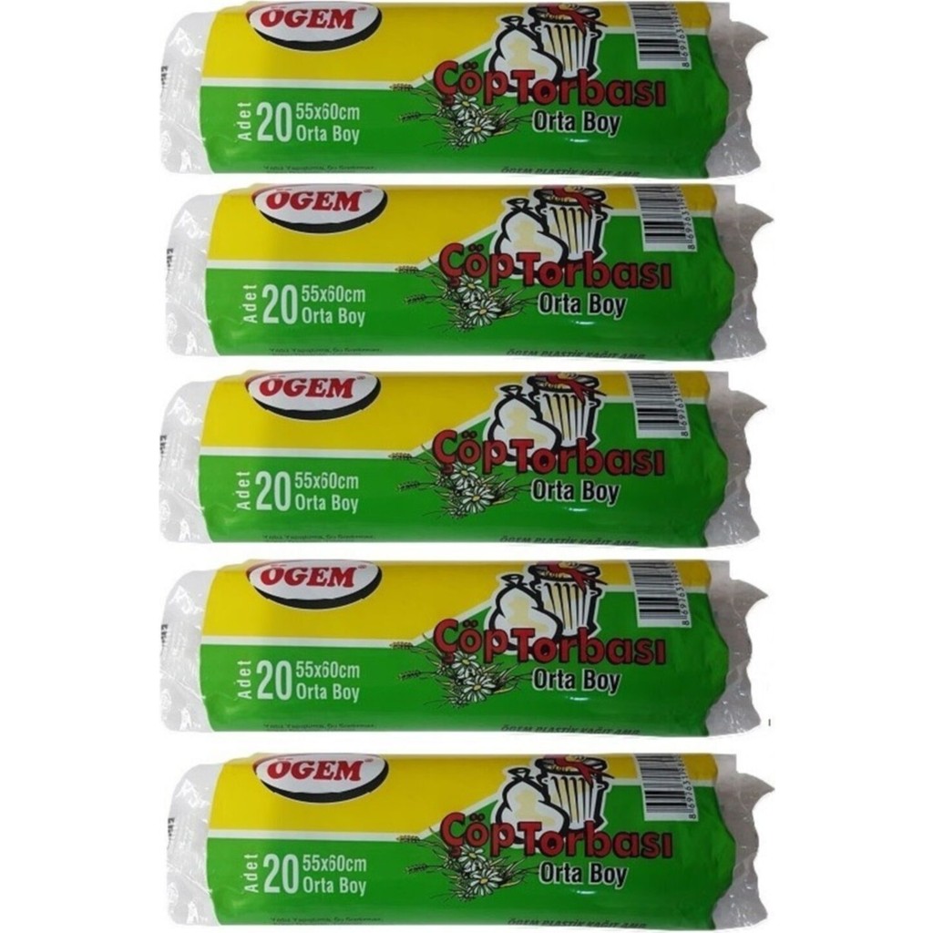 Ögem Orta Boy Çöp Poşet 20'li Rulo 5 Paket 55X60 cm SSD / Solid State Drive Fiyatı